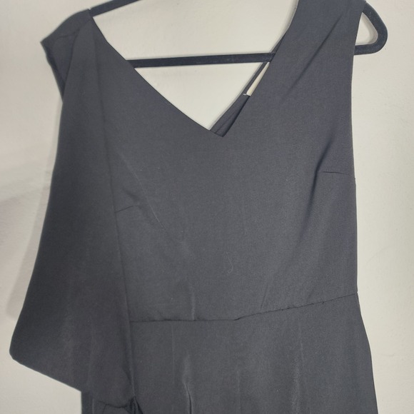 All Row Black Sleeveless Wrap Front Jumpsuit with Side Tie DM1178 Womens Small - Picture 8 of 14